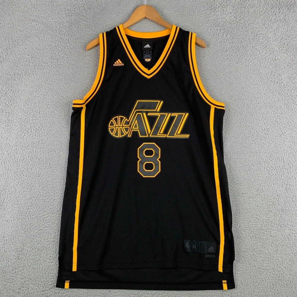 Adidas Utah Jazz Deron Williams Jersey Mens XL +2 Black Swingman NBA Basketball